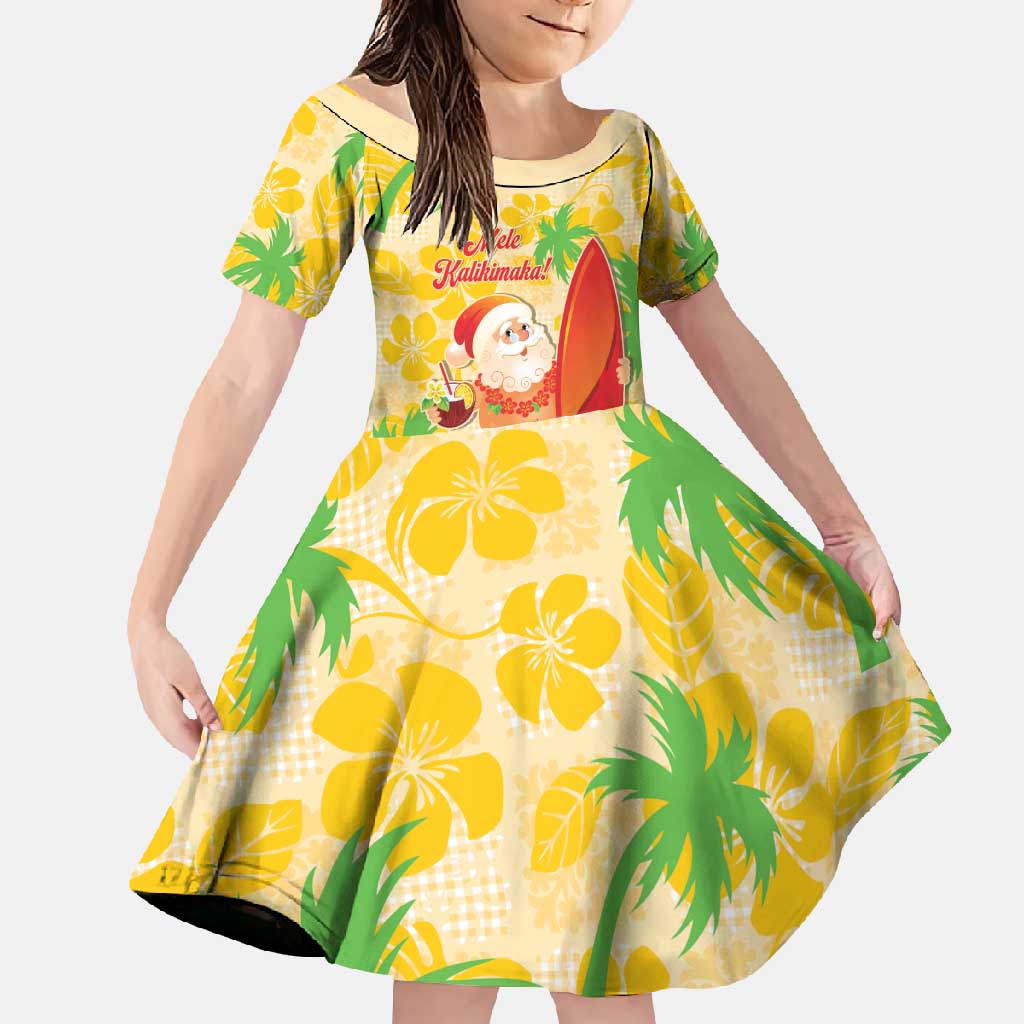 Aloha Hawaii Christmas Family Matching Long Sleeve Bodycon Dress and Hawaiian Shirt Mele Kalikimaka Funny Santa Palaka Quilt Motifs - Polynesian Pride