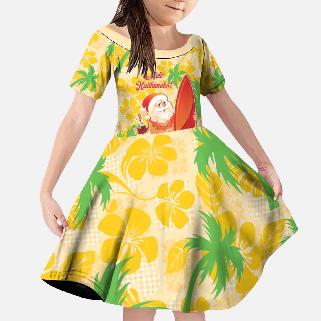 Aloha Hawaii Christmas Family Matching Off Shoulder Maxi Dress and Hawaiian Shirt Mele Kalikimaka Funny Santa Palaka Quilt Motifs - Polynesian Pride