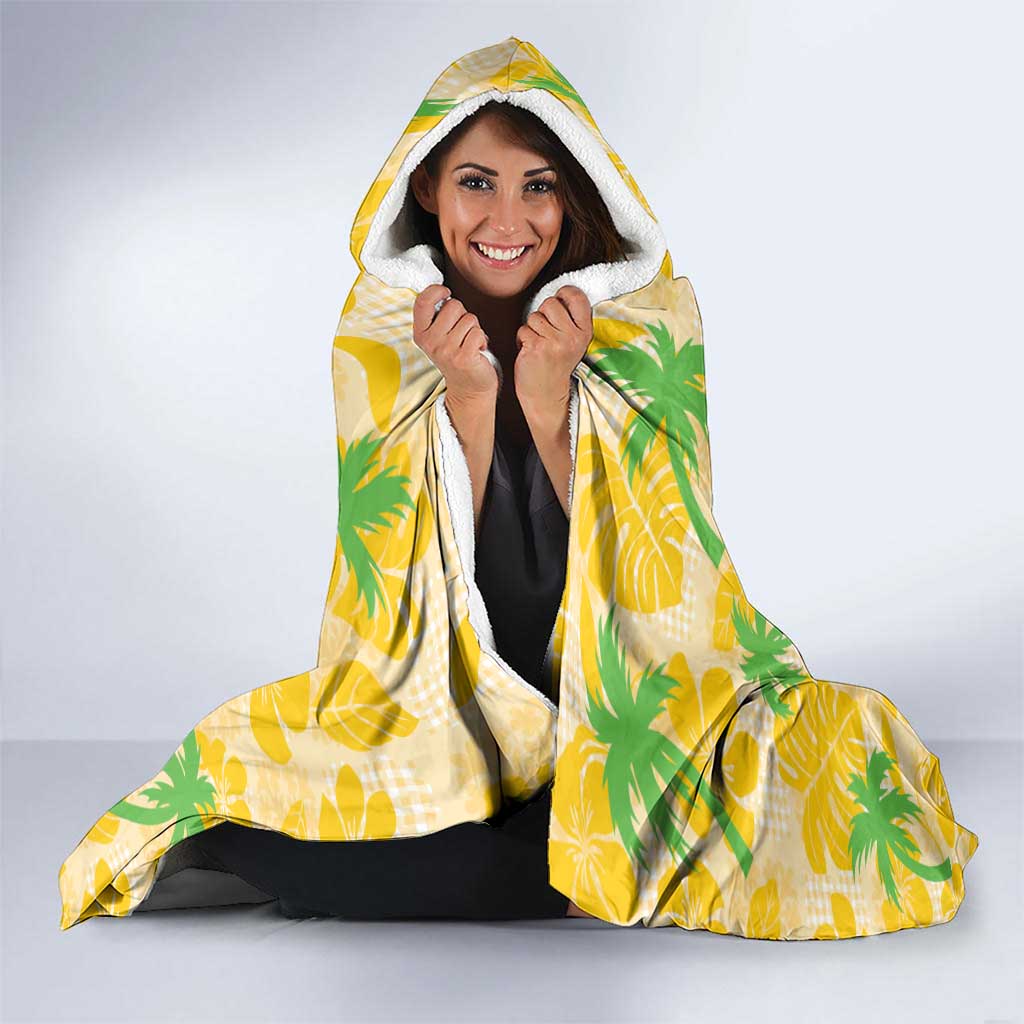 Aloha Hawaii Christmas Hooded Blanket Mele Kalikimaka Funny Santa Palaka Quilt Motifs - Polynesian Pride