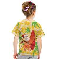 Aloha Hawaii Christmas Kid T Shirt Mele Kalikimaka Funny Santa Palaka Quilt Motifs - Polynesian Pride