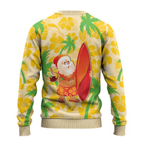 Aloha Hawaii Christmas Ugly Christmas Sweater Mele Kalikimaka Funny Santa Palaka Quilt Motifs - Polynesian Pride