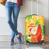 Aloha Hawaii Christmas Luggage Cover Mele Kalikimaka Funny Santa Palaka Quilt Motifs - Polynesian Pride