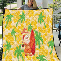 Aloha Hawaii Christmas Quilt Mele Kalikimaka Funny Santa Palaka Quilt Motifs - Polynesian Pride