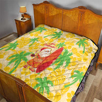 Aloha Hawaii Christmas Quilt Mele Kalikimaka Funny Santa Palaka Quilt Motifs - Polynesian Pride