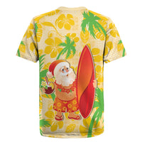 Aloha Hawaii Christmas Rugby Jersey Mele Kalikimaka Funny Santa Palaka Quilt Motifs - Polynesian Pride