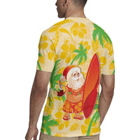 Aloha Hawaii Christmas Rugby Jersey Mele Kalikimaka Funny Santa Palaka Quilt Motifs - Polynesian Pride