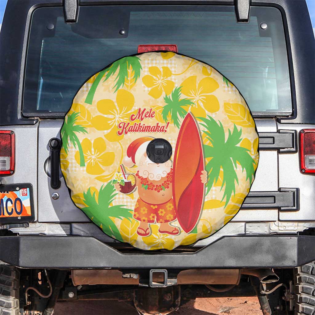 Aloha Hawaii Christmas Spare Tire Cover Mele Kalikimaka Funny Santa Palaka Quilt Motifs - Polynesian Pride