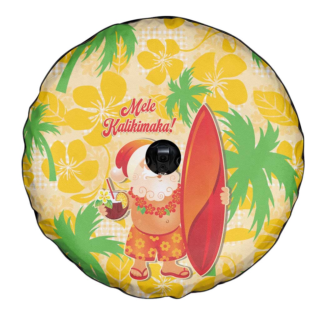 Aloha Hawaii Christmas Spare Tire Cover Mele Kalikimaka Funny Santa Palaka Quilt Motifs - Polynesian Pride