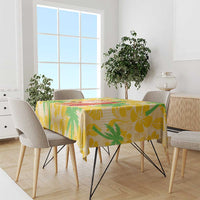 Aloha Hawaii Christmas Tablecloth Mele Kalikimaka Funny Santa Palaka Quilt Motifs - Polynesian Pride