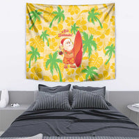 Aloha Hawaii Christmas Tapestry Mele Kalikimaka Funny Santa Palaka Quilt Motifs - Polynesian Pride