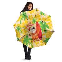 Aloha Hawaii Christmas Umbrella Mele Kalikimaka Funny Santa Palaka Quilt Motifs - Polynesian Pride