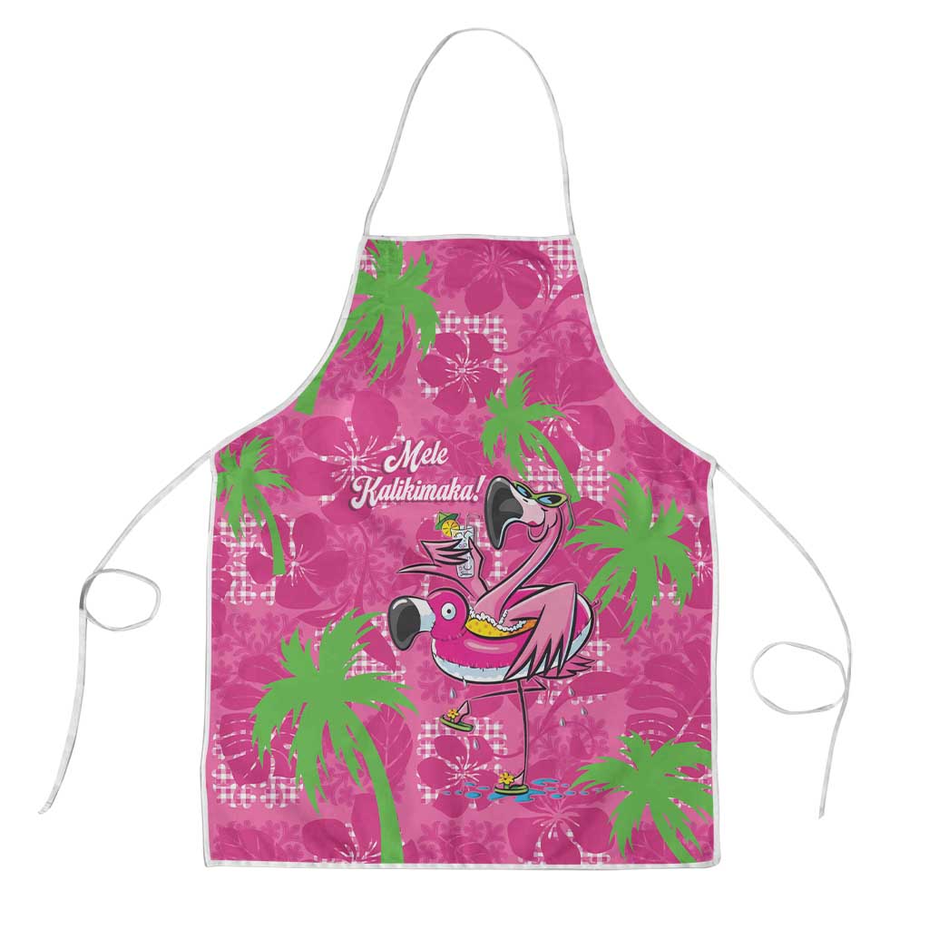 Aloha Hawaii Christmas Apron Mele Kalikimaka Chill Flamingo Palaka Quilt Motifs - Polynesian Pride