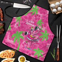 Aloha Hawaii Christmas Apron Mele Kalikimaka Chill Flamingo Palaka Quilt Motifs - Polynesian Pride
