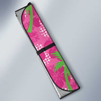 Aloha Hawaii Christmas Auto Sun Shade Mele Kalikimaka Chill Flamingo Palaka Quilt Motifs - Polynesian Pride