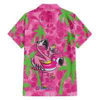 Aloha Hawaii Christmas Family Matching Puletasi and Hawaiian Shirt Mele Kalikimaka Chill Flamingo Palaka Quilt Motifs - Polynesian Pride