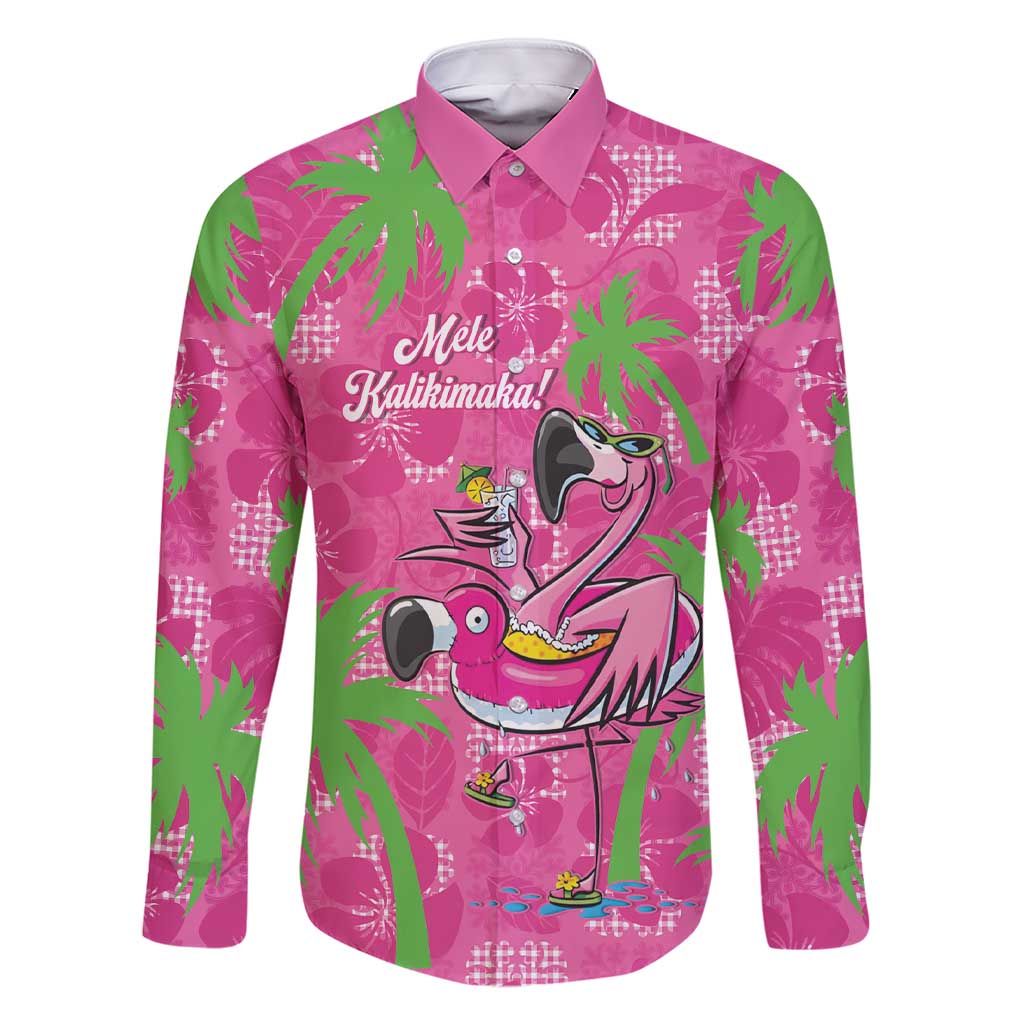 Aloha Hawaii Christmas Family Matching Short Sleeve Bodycon Dress and Hawaiian Shirt Mele Kalikimaka Chill Flamingo Palaka Quilt Motifs - Polynesian Pride