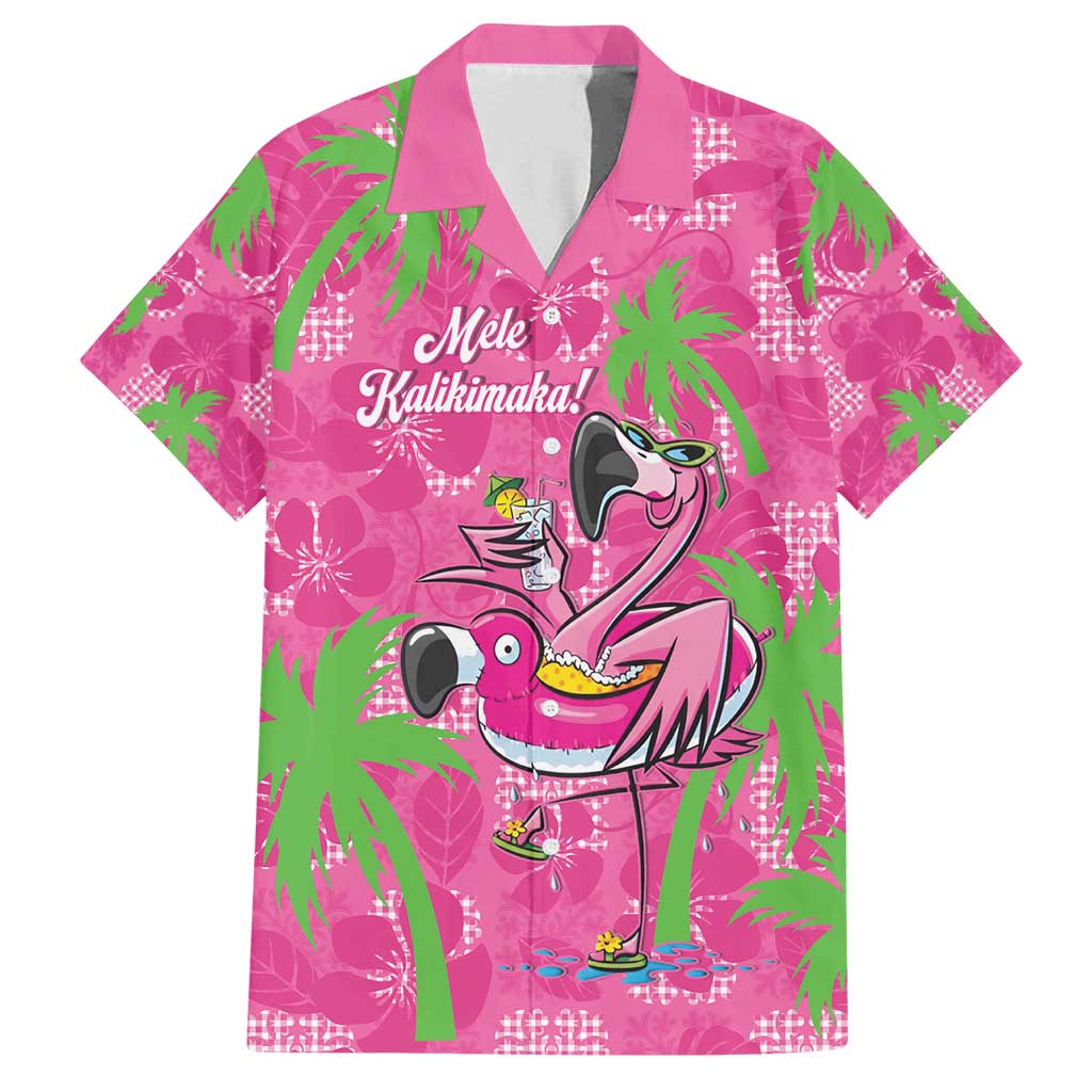 Aloha Hawaii Christmas Family Matching Summer Maxi Dress and Hawaiian Shirt Mele Kalikimaka Chill Flamingo Palaka Quilt Motifs - Polynesian Pride