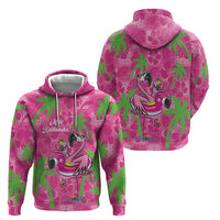 Aloha Hawaii Christmas Hoodie Mele Kalikimaka Chill Flamingo Palaka Quilt Motifs - Polynesian Pride