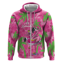 Aloha Hawaii Christmas Hoodie Mele Kalikimaka Chill Flamingo Palaka Quilt Motifs - Polynesian Pride