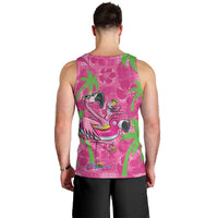 Aloha Hawaii Christmas Men Tank Top Mele Kalikimaka Chill Flamingo Palaka Quilt Motifs - Polynesian Pride