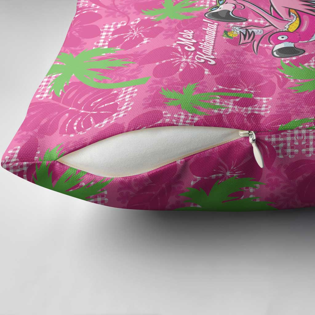 Aloha Hawaii Christmas Pillow Cover Mele Kalikimaka Chill Flamingo Palaka Quilt Motifs - Polynesian Pride