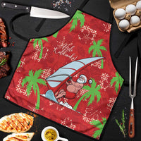 Aloha Hawaii Christmas Apron Mele Kalikimaka Windsurfing Santa Palaka Quilt Motifs - Polynesian Pride