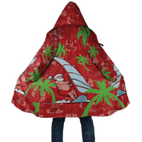 Aloha Hawaii Christmas Cloak Mele Kalikimaka Windsurfing Santa Palaka Quilt Motifs - Polynesian Pride