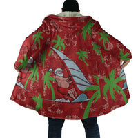 Aloha Hawaii Christmas Cloak Mele Kalikimaka Windsurfing Santa Palaka Quilt Motifs - Polynesian Pride