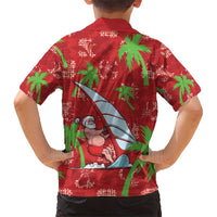 Aloha Hawaii Christmas Hawaiian Shirt Mele Kalikimaka Windsurfing Santa Palaka Quilt Motifs - Polynesian Pride