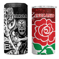 New Zealand And England Rugby 4 in 1 Can Cooler Tumbler World Cup All Black Combine Red Roses
