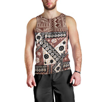 Bula Fiji Men Tank Top Unique Masi Tapa Pattern LT14 - Polynesian Pride