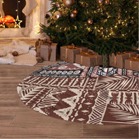 Brown Bula Fiji Tree Skirt Unique Masi Tapa Pattern LT14 - Polynesian Pride