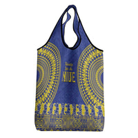 Fakaalofa Lahi Atu Niue Grocery Bag Siapo Pattern With Puakenikeni