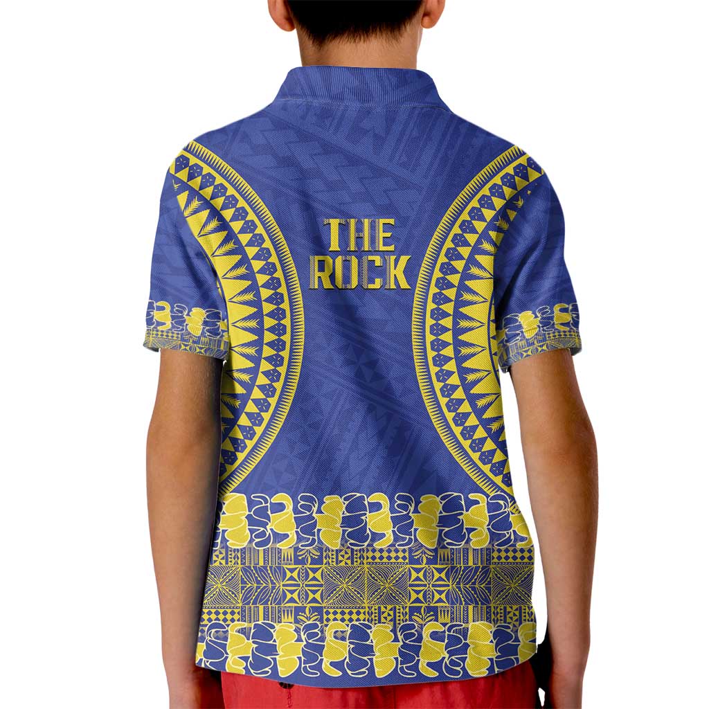 Fakaalofa Lahi Atu Niue Kid Polo Shirt Siapo Pattern With Puakenikeni LT14 - Polynesian Pride
