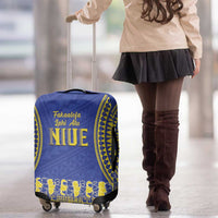 Fakaalofa Lahi Atu Niue Luggage Cover Siapo Pattern With Puakenikeni LT14 - Polynesian Pride