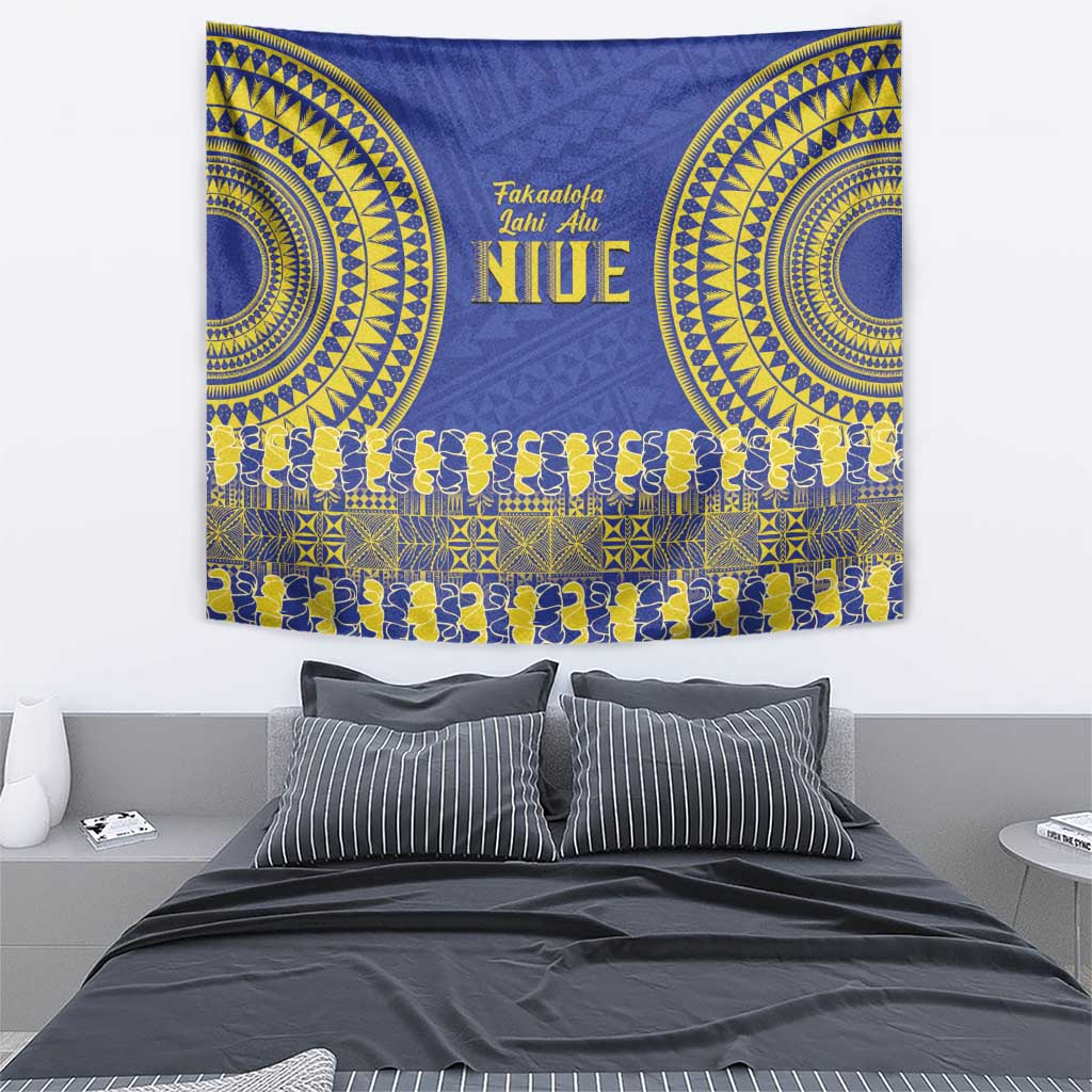 Fakaalofa Lahi Atu Niue Tapestry Siapo Pattern With Puakenikeni LT14 - Polynesian Pride