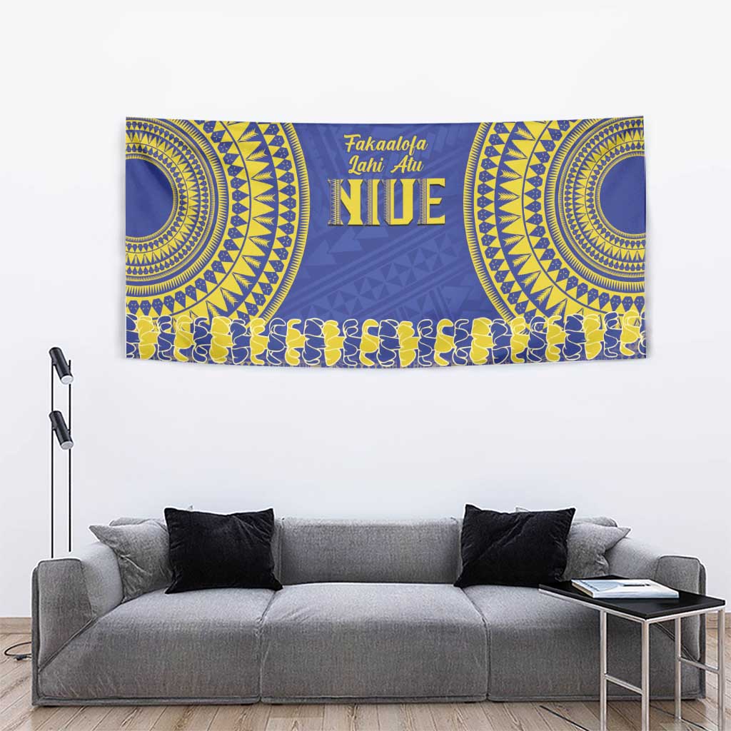 Fakaalofa Lahi Atu Niue Tapestry Siapo Pattern With Puakenikeni LT14 - Polynesian Pride