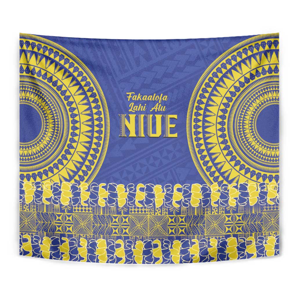 Fakaalofa Lahi Atu Niue Tapestry Siapo Pattern With Puakenikeni LT14 - Polynesian Pride