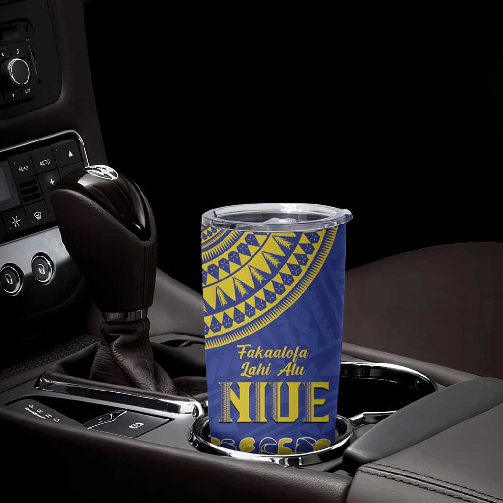 Fakaalofa Lahi Atu Niue Tumbler Cup Siapo Pattern With Puakenikeni