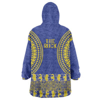 Fakaalofa Lahi Atu Niue Wearable Blanket Hoodie Siapo Pattern With Puakenikeni