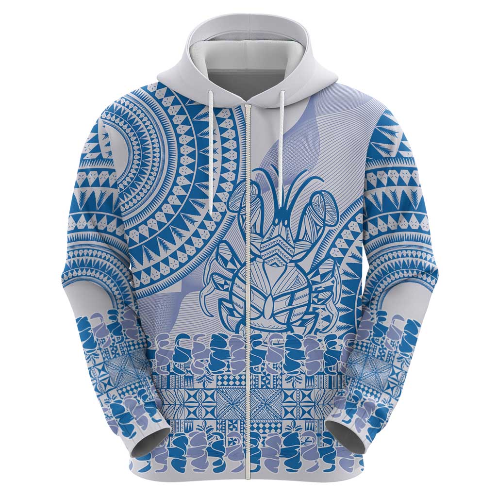 Niue Language Week Hoodie The Rock Coconut Crab - Siapo Blue Pastel