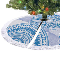 Niue Language Week Tree Skirt The Rock Coconut Crab - Siapo Blue Pastel LT14 - Polynesian Pride