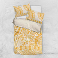 Niue Language Week Bedding Set The Rock Coconut Crab - Siapo Gold Pastel
