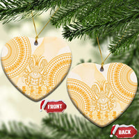 Niue Language Week Ceramic Ornament The Rock Coconut Crab - Siapo Gold Pastel