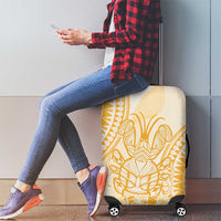 Niue Language Week Luggage Cover The Rock Coconut Crab - Siapo Gold Pastel LT14 - Polynesian Pride