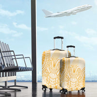 Niue Language Week Luggage Cover The Rock Coconut Crab - Siapo Gold Pastel LT14 - Polynesian Pride