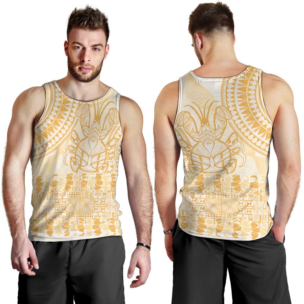 Niue Language Week Men Tank Top The Rock Coconut Crab - Siapo Gold Pastel