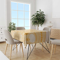 Niue Language Week Tablecloth The Rock Coconut Crab - Siapo Gold Pastel