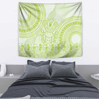 Lime Green Niue Language Week Tapestry The Rock Coconut Crab - Siapo Pattern LT14 - Polynesian Pride