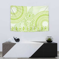 Lime Green Niue Language Week Tapestry The Rock Coconut Crab - Siapo Pattern LT14 - Polynesian Pride